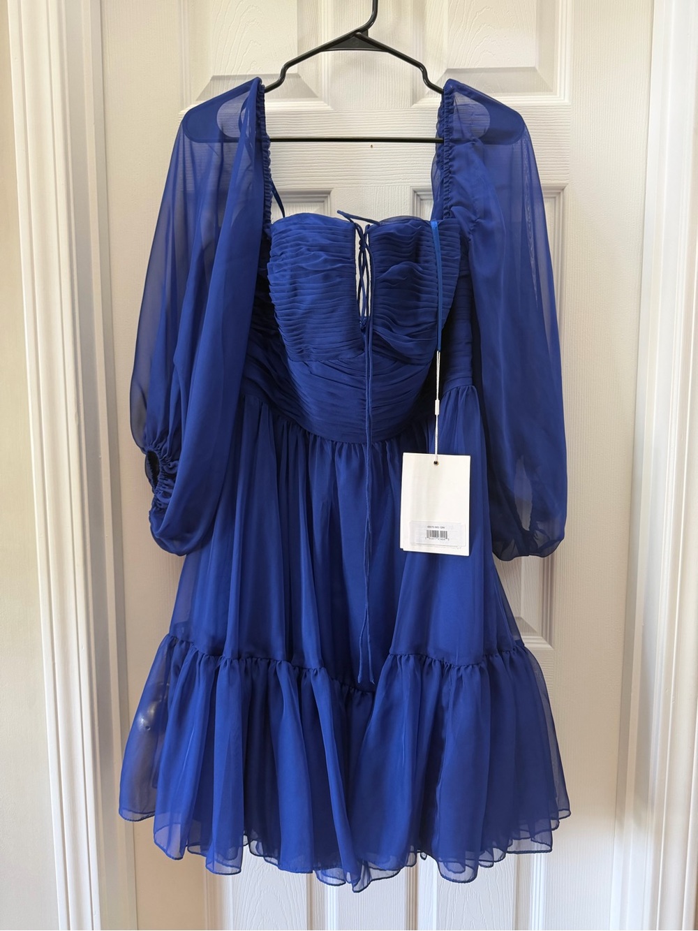 Mac Duggal Dress with Puff Sleeves